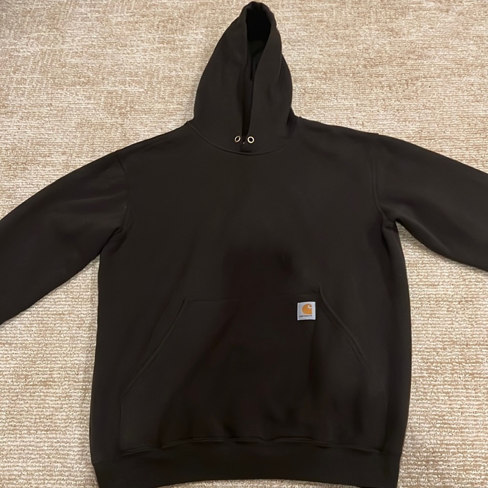Brown Carhartt Hoodie Sweatshirt Size Medium